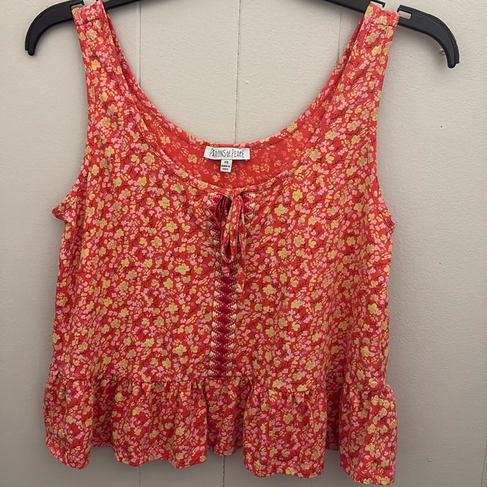 Anthropologie Patrons of Peace Floral Hobo tank Top, XS